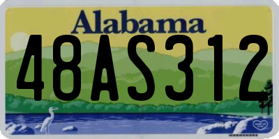 AL license plate 48AS312