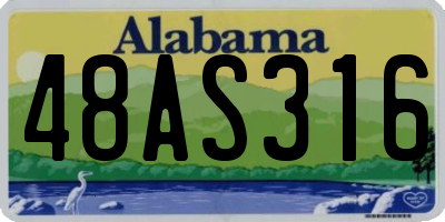 AL license plate 48AS316
