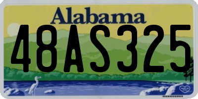 AL license plate 48AS325