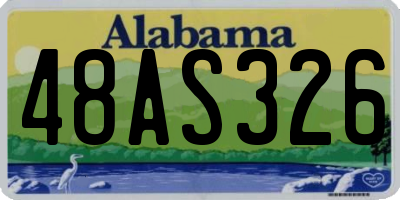 AL license plate 48AS326