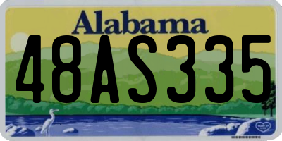 AL license plate 48AS335
