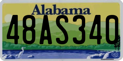 AL license plate 48AS340