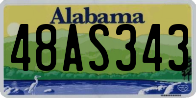 AL license plate 48AS343