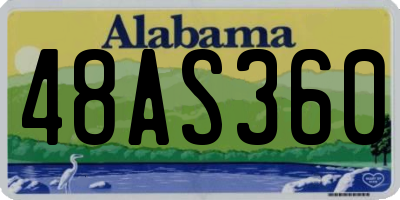 AL license plate 48AS360