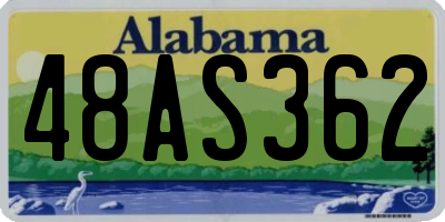 AL license plate 48AS362