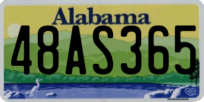 AL license plate 48AS365