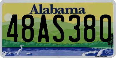 AL license plate 48AS380