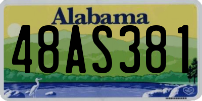 AL license plate 48AS381