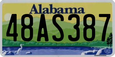 AL license plate 48AS387