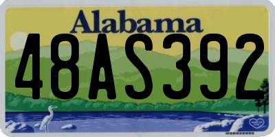 AL license plate 48AS392