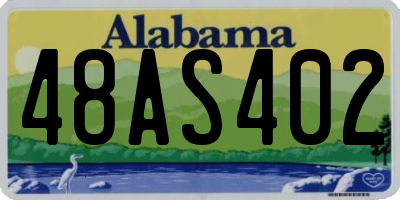 AL license plate 48AS402