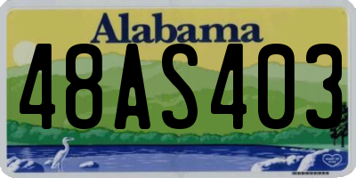 AL license plate 48AS403