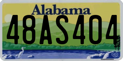 AL license plate 48AS404