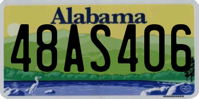 AL license plate 48AS406