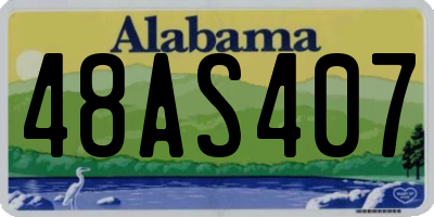 AL license plate 48AS407