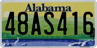 AL license plate 48AS416