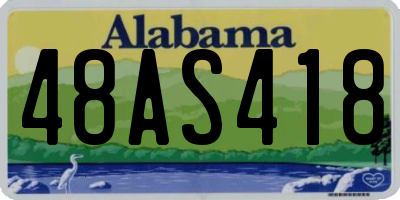 AL license plate 48AS418