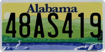 AL license plate 48AS419