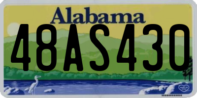 AL license plate 48AS430