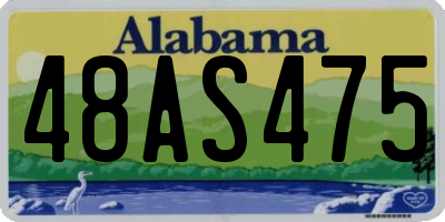 AL license plate 48AS475
