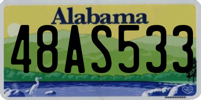 AL license plate 48AS533
