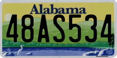 AL license plate 48AS534