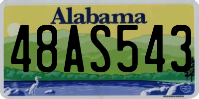 AL license plate 48AS543