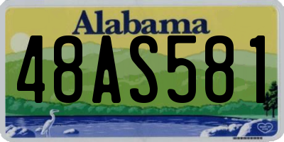 AL license plate 48AS581