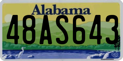 AL license plate 48AS643