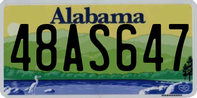 AL license plate 48AS647