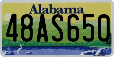 AL license plate 48AS650