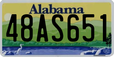 AL license plate 48AS651