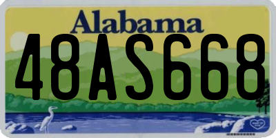 AL license plate 48AS668
