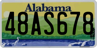 AL license plate 48AS678