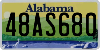 AL license plate 48AS680