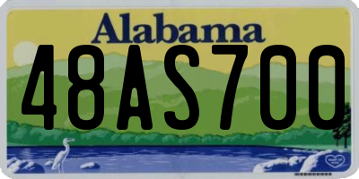 AL license plate 48AS700