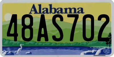 AL license plate 48AS702