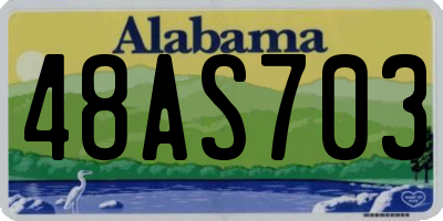 AL license plate 48AS703