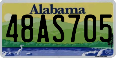 AL license plate 48AS705