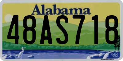 AL license plate 48AS718