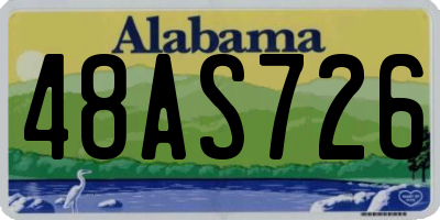 AL license plate 48AS726