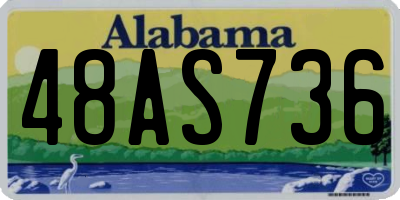 AL license plate 48AS736