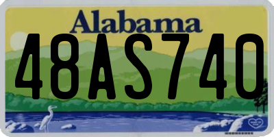 AL license plate 48AS740