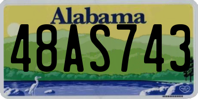 AL license plate 48AS743