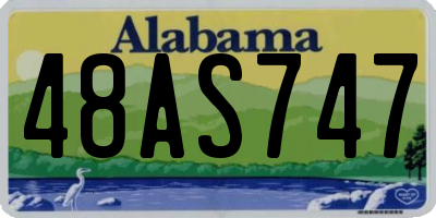 AL license plate 48AS747
