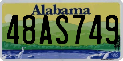 AL license plate 48AS749