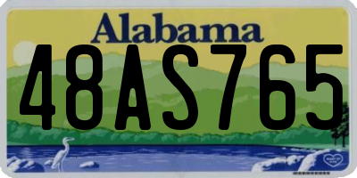 AL license plate 48AS765