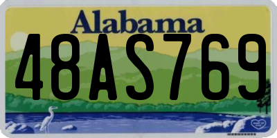 AL license plate 48AS769