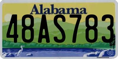 AL license plate 48AS783