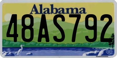 AL license plate 48AS792
